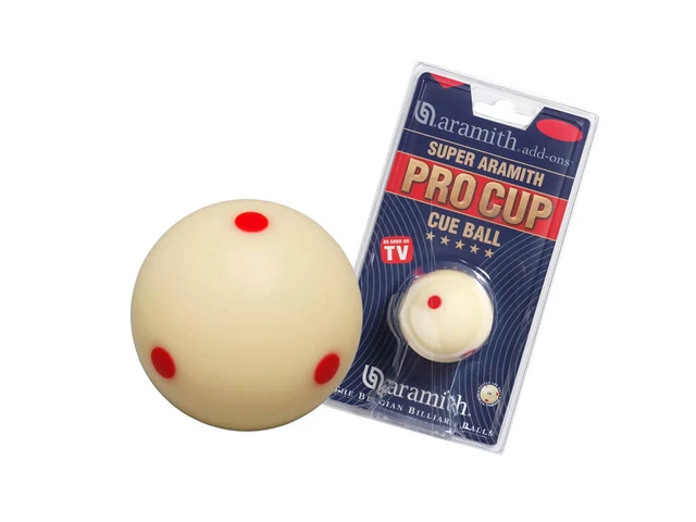 Aramith Pro Cup 6 Red Dot "Measles" Regulation Cue Ball (2-1/4")