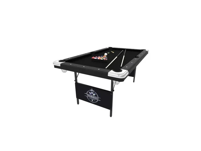 Fat Cat Trueshot 6' Foldable Portable Pool Table w/ Balls, Cues & Rack